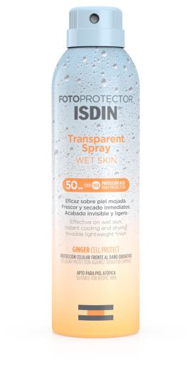 Spray solaire transparent pour peau mouill&eacute;e SPF 50 250 ml