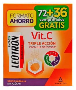 Leotron Vitamine C 72 + 36 comprim&eacute;s effervescents
