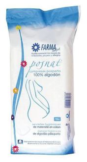 Tampons de coton post-partum 10 unit&eacute;s