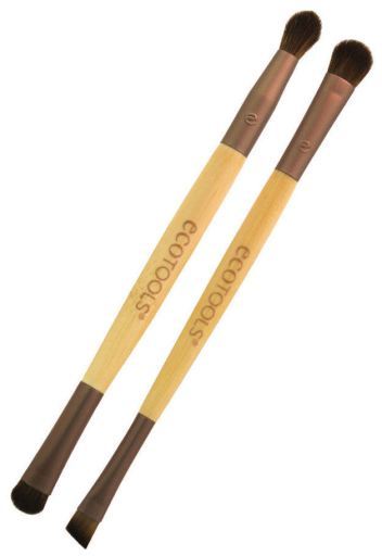 EcoTools Duo de pinceaux pour les yeux &agrave; double extr&eacute;mit&eacute;