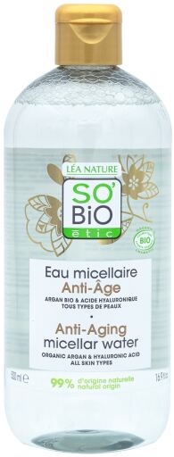 SO'BiO &eacute;tic Eau Micellaire Anti-&Acirc;ge Acide Hyaluronique & Argan 500 ml