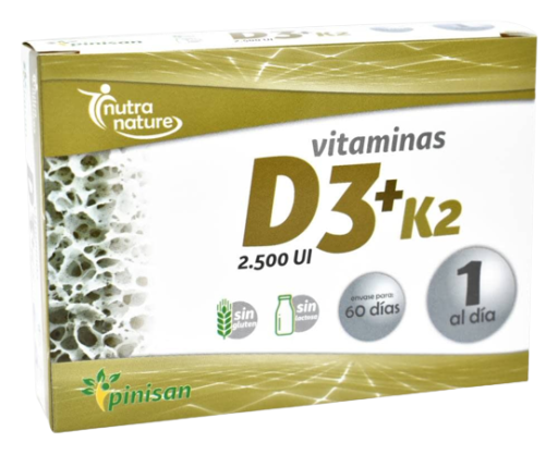 Pinisan Vitamines D3+K2 60 G&eacute;lules