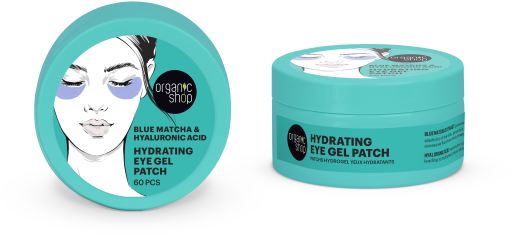 Organic Shop Patch Hydratant Yeux Matcha Bleu & Acide Hyaluronique 60 Unit&eacute;s