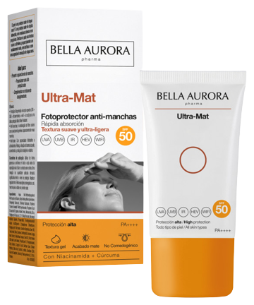 Bella Aurora Cr&egrave;me Solaire Anti-Taches Ultra-Mat SPF 50 50 ml