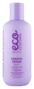 Ecoforia Cr&egrave;me R&eacute;paratrice &agrave; la K&eacute;ratine Sans Rin&ccedil;age 15 en 1 200 ml