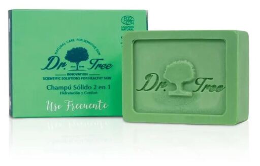 Dr. Tree Shampoing solide 2 en 1 pour usage fr&eacute;quent 75 g
