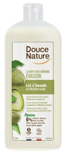 Douce Nature Gel Douche Shampoing au Lait d'Amande 1000 ml