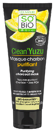 SO'BiO &eacute;tic Clean Yuzu Masque Facial Purifiant au Charbon 75 ml