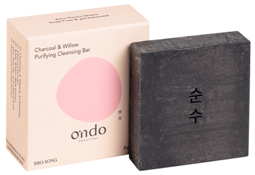 Ondo Beauty 36.5 Pain Nettoyant Purifiant Charbon & Saule 70 gr