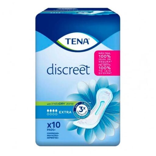 Tena Serviettes d'incontinence Discreet Extra 10 unit&eacute;s