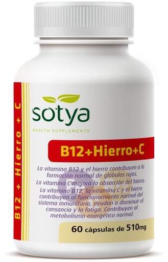 Sotya B12 + Fer + C 60 g&eacute;lules 510 mg