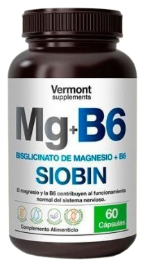 Vermont Supplements Bisglycinate de magn&eacute;sium + B6 60 g&eacute;lules