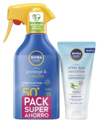Protection solaire et hydratation SPF 50+ 2 pi&egrave;ces