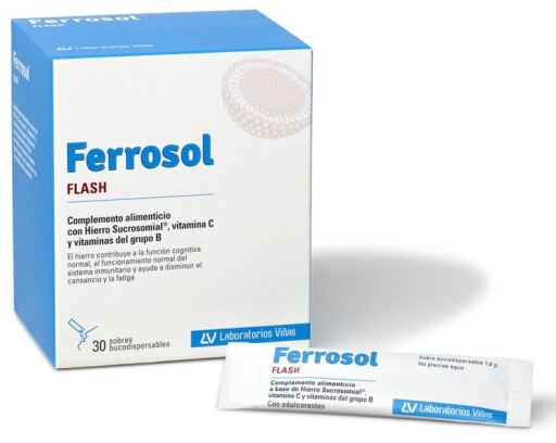 Laboratorios Vi&ntilde;as Ferrosol Flash 30 sachets