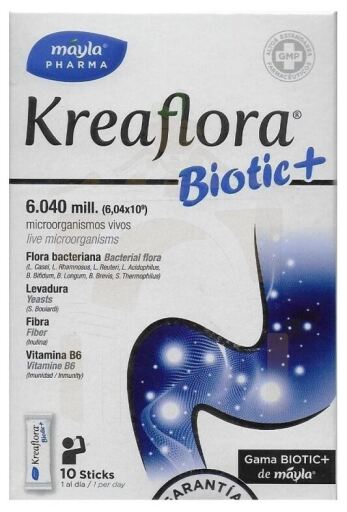 Mayla Pharma Kreaflora Biotic+ 10 b&acirc;tonnets