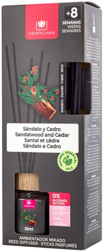 Cristalinas D&eacute;sodorisant Mikado Bois de Santal et C&egrave;dre 40 ml