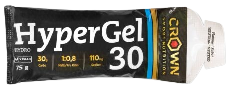 Crown Sport Nutrition HyperGel 30 Gel &Eacute;nerg&eacute;tique Neutre Sans Caf&eacute;ine 75 gr