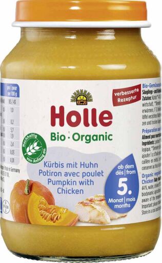 Holle Pot de potiron au poulet 190 g