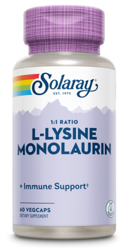 Solaray L-Lysine et monolaurine 60 capsules