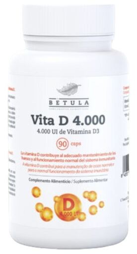 Betula Vitamine D 4000 UI 90 g&eacute;lules