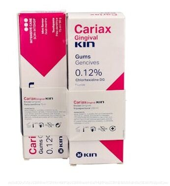 Kin Bain de bouche Cariax Gingival Gums 250 ml et p&acirc;te 75 ml
