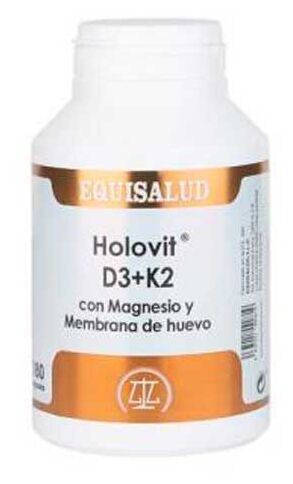 Equisalud Holovit D3+K2 avec magn&eacute;sium et membrane d'&oelig;uf 180 g&eacute;lules