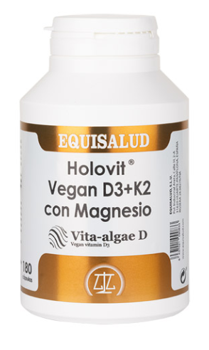 Equisalud Holovit Vegan D3+K2 avec magn&eacute;sium 180 g&eacute;lules