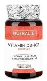 Nutralie Complexe de vitamines D3+K2 60 capsules