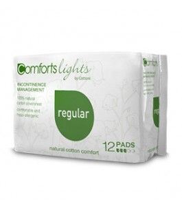 Cottons Organic Serviette d'incontinence r&eacute;guli&egrave;re 100% coton 12 unit&eacute;s