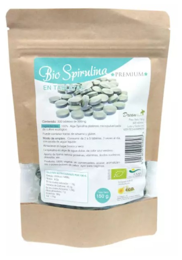 Dream Foods Spiruline Algues 300 Comprim&eacute;s