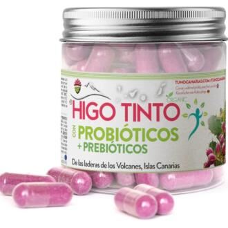 Tuno Canarias Probiotiques et Pr&eacute;biotiques Figue Rouge 90 G&eacute;lules