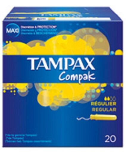 Tampax Compak Bo&icirc;te Mixte R&eacute;guli&egrave;re 20 Unit&eacute;s