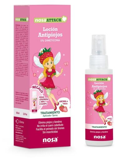 Nosa Attack Lotion Anti-Poux Fraise 100 ml