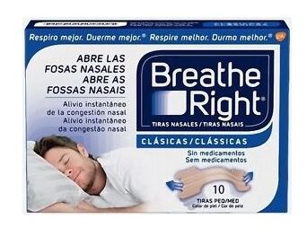 Breathe Right Bandelettes nasales classiques Breathe Right, petites et moyennes, 10 unit&eacute;s