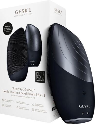 Geske Brosse faciale sonique guid&eacute;e par application intelligente 6 en 1 1 unit&eacute;
