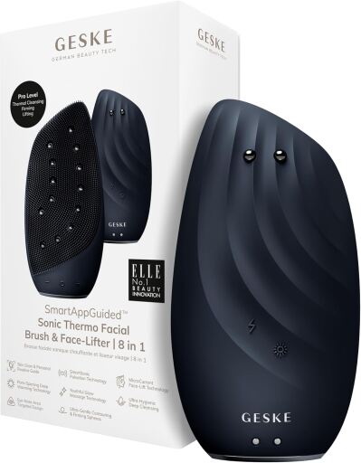 Geske Brosse sonique thermo-liftante et faciale guid&eacute;e par application intelligente 8 en 1
