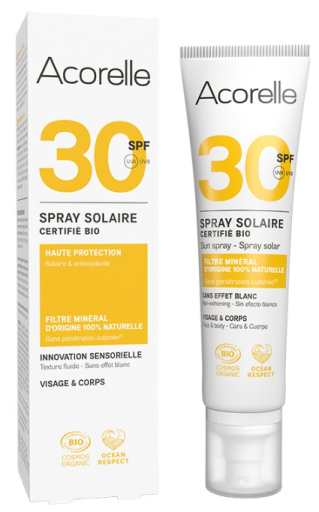 Acorelle Spray Solaire Filtre Bio Min&eacute;ral SPF 30 100 ml