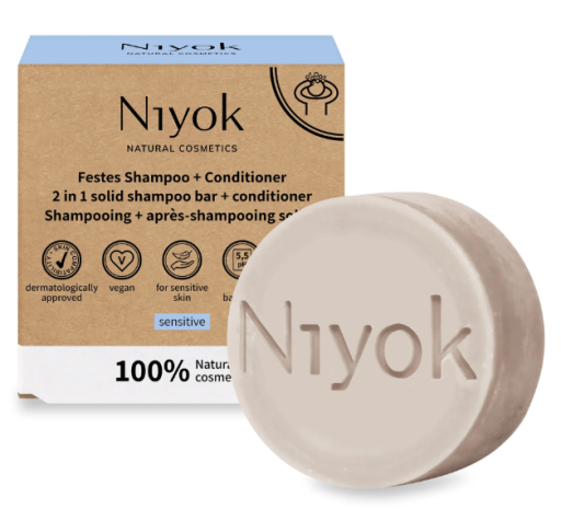 Niyok Shampoing + Apr&egrave;s-shampoing Solide Sensitive 80 gr