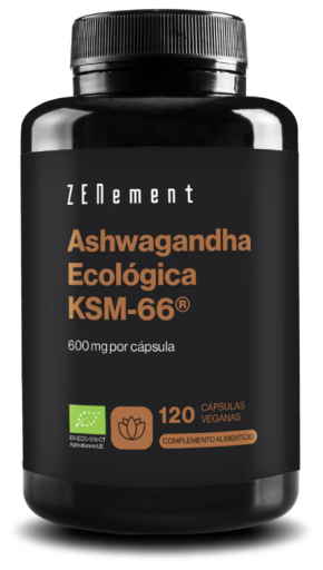 Ashwagandha biologique KSM-66 600 mg 120 g&eacute;lules