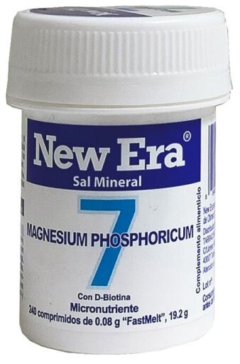 New Era Sels de Schussler No 07 Magn&eacute;sium Phosphoricum 240 Comprim&eacute;s