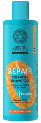 Natura Siberica Shampoing r&eacute;parateur &agrave; la k&eacute;ratine Oblepikha 400 ml
