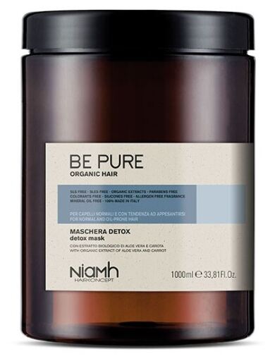 Be Pure Masque d&eacute;tox pour cheveux normaux, gras et &agrave; tendance acn&eacute;ique 1000 ml