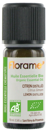 Florame Huile essentielle de citron distill&eacute;e biologique 10 ml