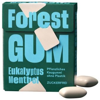 Forestgum Gomme &agrave; l'eucalyptus et au menthol 20 g sans plastique