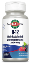 B12 M&eacute;thylcobalamine et Ad&eacute;nosylcobalamine 2000 mcg 60 microcomprim&eacute;s