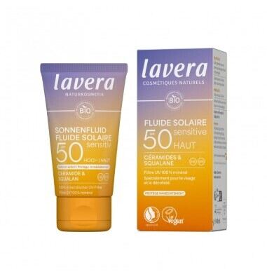 Lavera Sensitiv Fluide Solaire Visage SPF 50 40 ml