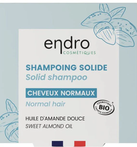 Endro Cosmetiques Shampoing solide pour cheveux normaux 85 gr