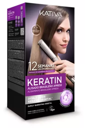 Kativa Kit de lissage br&eacute;silien Keratin Express (3 pi&egrave;ces)