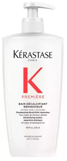 Shampoing r&eacute;parateur d&eacute;tartrant Premi&egrave;re pour cheveux ab&icirc;m&eacute;s 500 ml