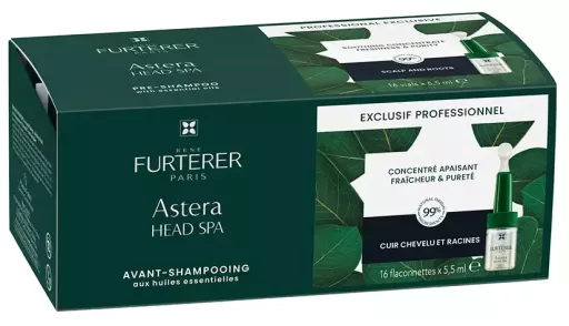 Ren&eacute; Furterer Ampoules de concentr&eacute; apaisant Astera pour soins de la t&ecirc;te professionnels, 16 unit&eacute;s